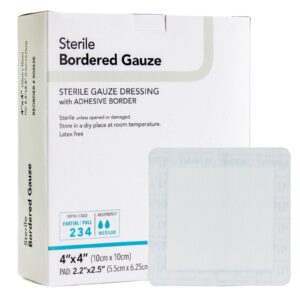Island Dressing DermaRite® Bordered Gauze Square Sterile