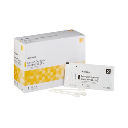 Lemon Glycerin Swabstick McKesson Rayon Tip 3 per Pk
