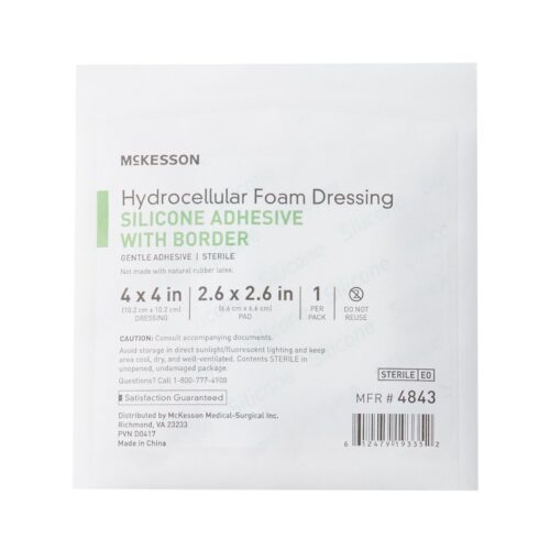 Foam Dressing McKesson With Border Film Backing Silicone Gel Adhesive Square Sterile - Image 11