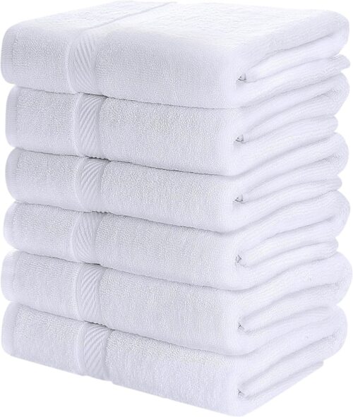 Utopia Towels 6 Pack Medium Bath Towel Set, 100% Ring Spun Cotton (24 x 48 Inches)