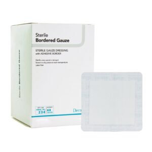 Island Dressing DermaRite® Bordered Gauze Rectangle Sterile