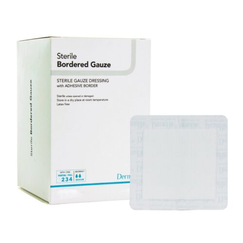 Island Dressing DermaRite® Bordered Gauze Rectangle Sterile