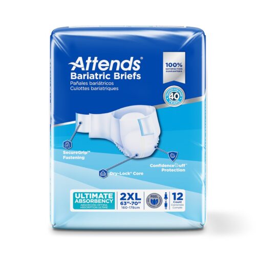 Unisex Adult Incontinence Brief Attends® Bariatric Disposable - Image 3