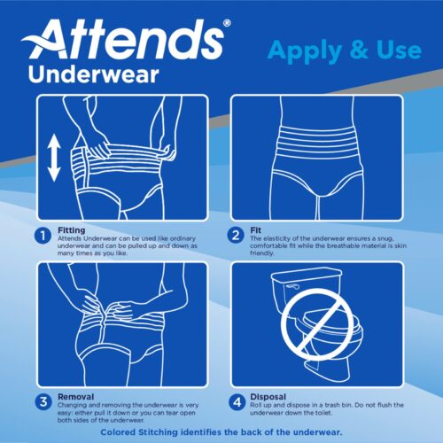 Unisex Adult Absorbent Underwear Attends® Bariatric Pull On 2X-Large - Image 3