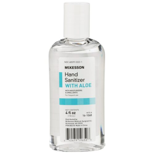 Hand Sanitizer with Aloe McKesson 4 oz. Ethyl Alcohol Gel Bottle - Image 6