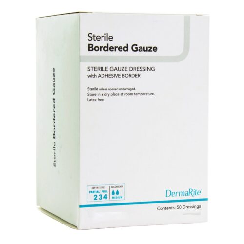 Island Dressing DermaRite® Bordered Gauze Square Sterile - Image 9