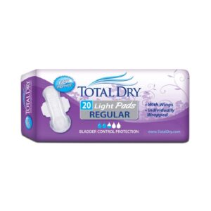 Bladder Control Pad TotalDry™ 11 Inch Length Moderate Core Regular