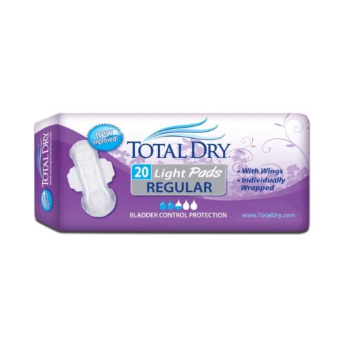 Bladder Control Pad TotalDry™ 11 Inch Length Moderate Core Regular