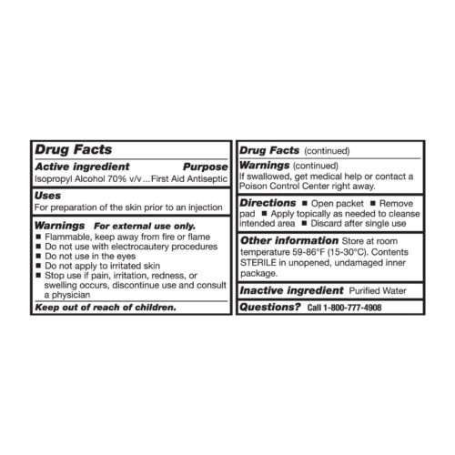 Alcohol Prep Pad McKesson 70% Strength Isopropyl Alcohol Individual Packet Sterile - Image 6