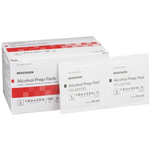 Alcohol Prep Pad McKesson 70% Strength Isopropyl Alcohol Individual Packet Sterile - Image 2