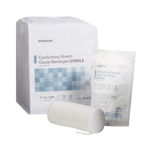Conforming Bandage McKesson 4 Inch X 4-1/10 Yard Sterile