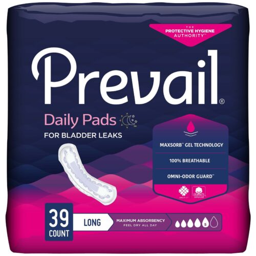 Bladder Control Pad Prevail® Daily Pads Light Absorbency Polymer Core One Size Fit - Image 2