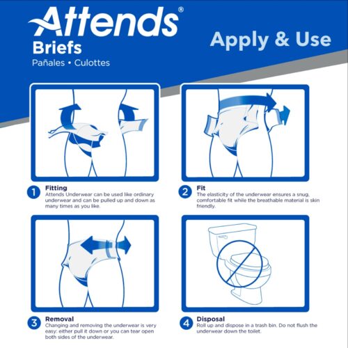 Unisex Adult Incontinence Brief Attends® Care Advanced - Image 2