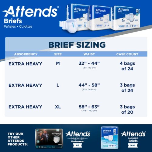 Unisex Adult Incontinence Brief Attends® Care Advanced - Image 18