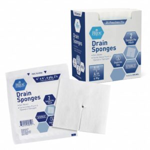 Split Drain Sponge Gauze 4x4 Sterile