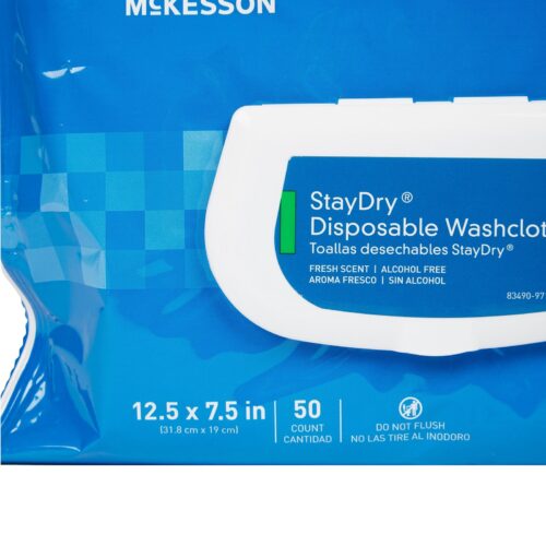 McKesson Brand-Personal Cleansing Wipe StayDry® Soft Pack Scented 50 Count - Image 2