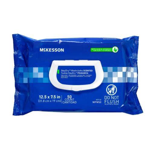 McKesson Brand-Personal Cleansing Wipe StayDry® Soft Pack Scented 50 Count