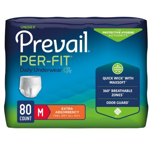 Unisex Adult Absorbent Underwear Prevail® Per-Fit® Extra Pull On with Tear Away Seams Medium Disposa - Image 4