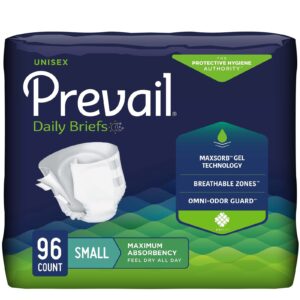 Unisex Adult Incontinence Brief Prevail® Daily Small ( 20x31 )