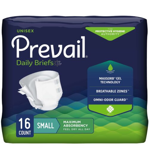 Unisex Adult Incontinence Brief Prevail® Daily Small ( 20x31 ) - Image 2