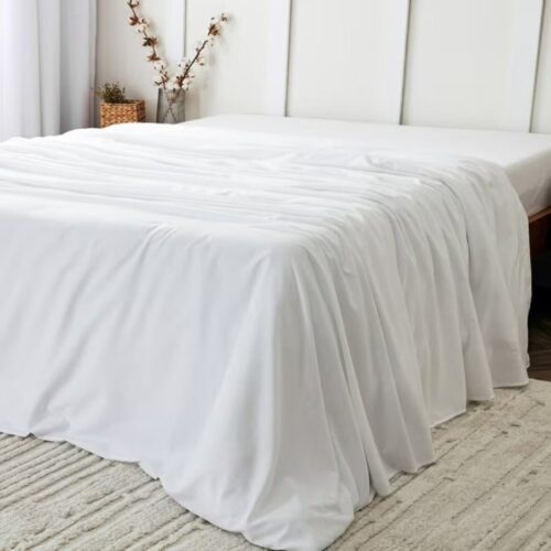 White Bed Linen Top Sheet