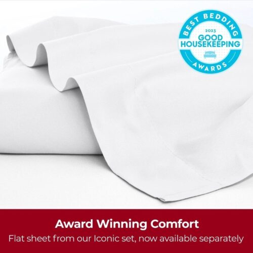 White Bed Linen Top Sheet - Image 2