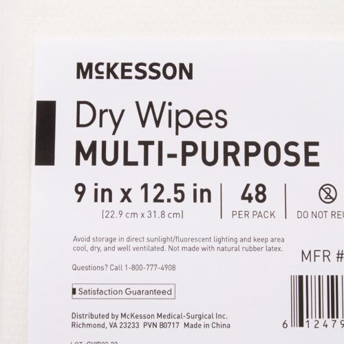 Task Wipe McKesson Medium Duty White NonSterile 9 X 12-1/2 Inch Disposable - Image 2